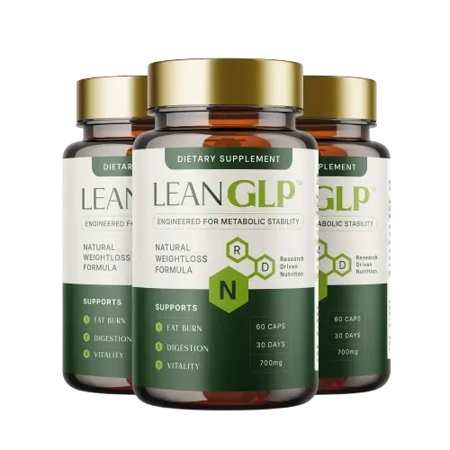 Trois pots LeanGLP, complément alimentaire, 60 capsules